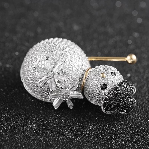 Snowman Brooch - Picture 8 of 9